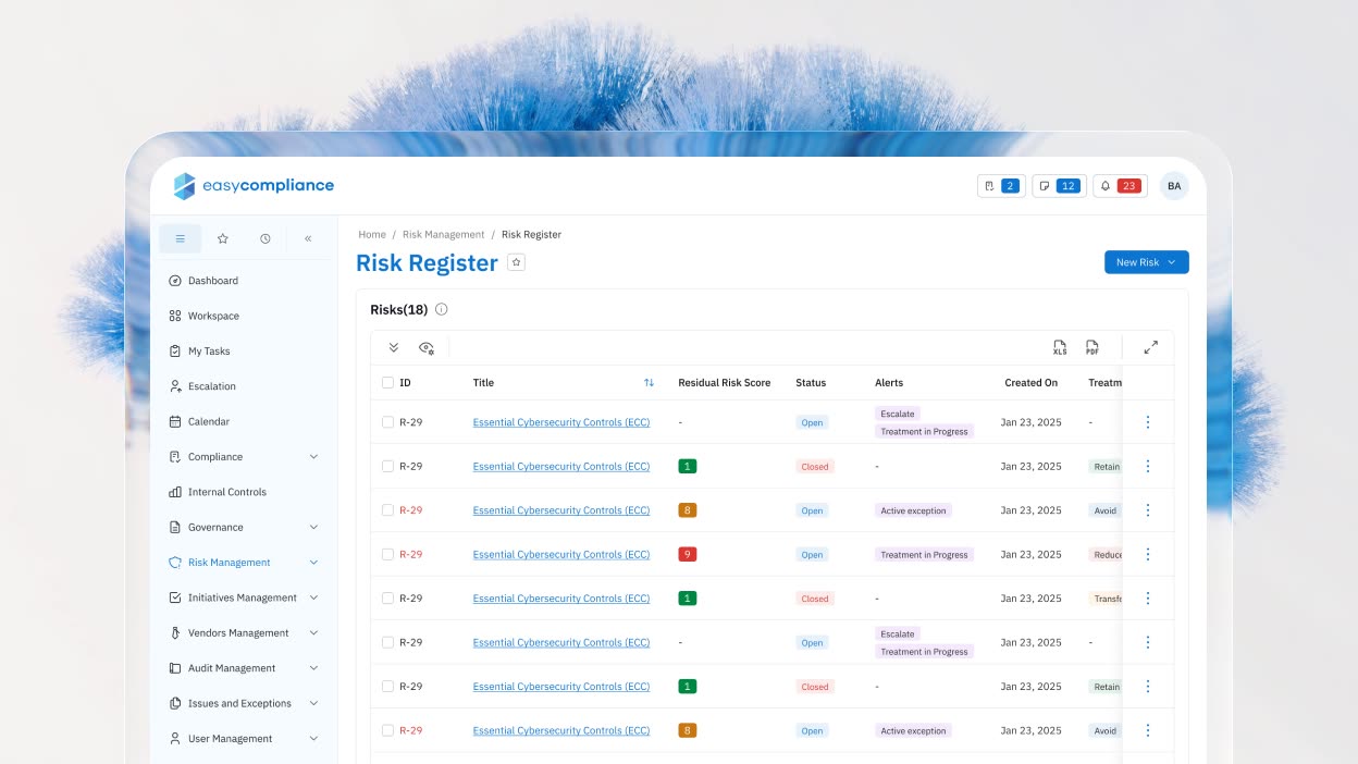Easycompliance — the connected GRC risk register